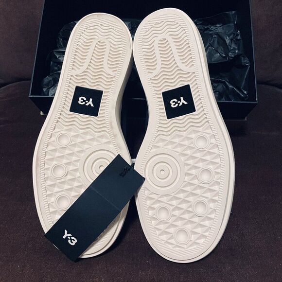 adidas Y-3 Nizza Low Black Off White ID1463w Mens 8 US New in Box 41 1/3 EUR - Picture 8 of 10